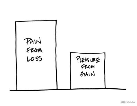 Pain from loss outweighing pleasure from gain:   The True Cost of Loss Aversion - Behavior Gap