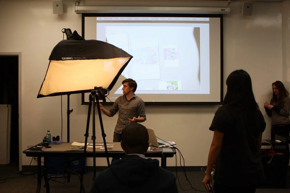 Adam demonstrating a shoot. Photo: Carly Hagins